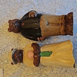 Wood carved Bride and Groom